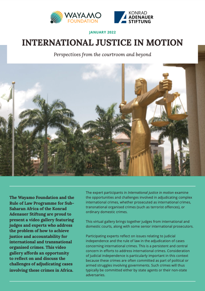 Thumbnail of International Justice in Motion report