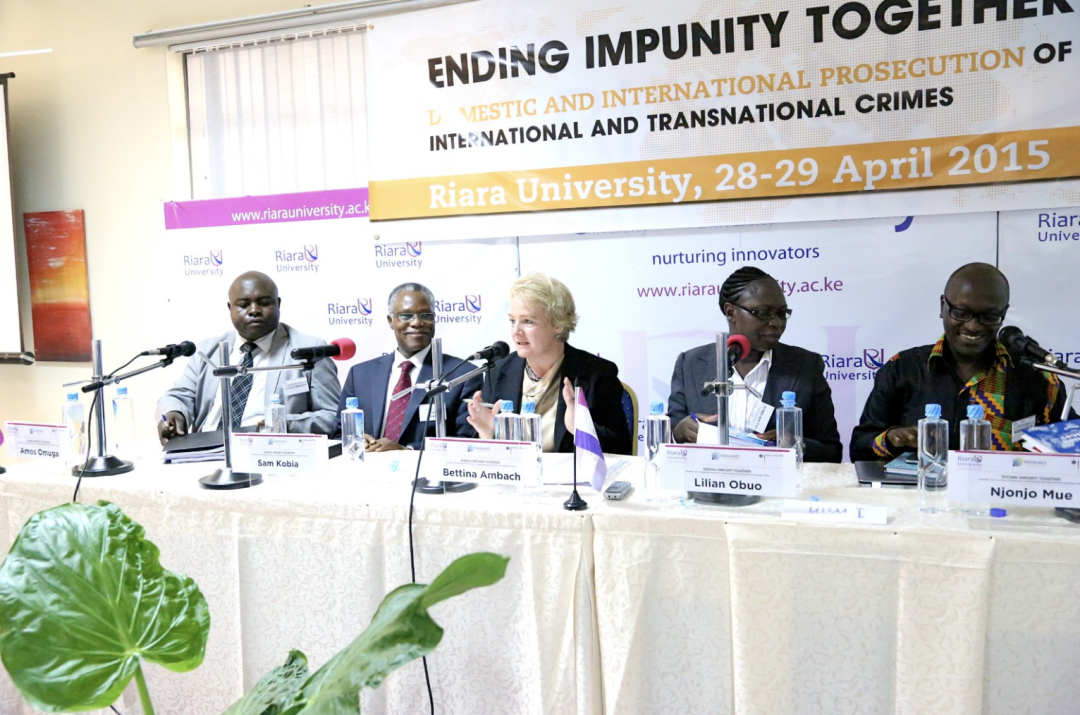 On 28-29 April 2015, the Wayamo Foundation and Riara University hosted a two-day symposium featuring Kenyan and international prosecutors, war crimes and crimes against humanity investigators, judges, legal experts, and representatives of civil society. See the full album